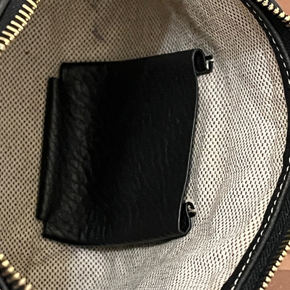 Dooney & Bourke Black and Brown Pebbled Leather Shoulder Bag Mini Hobo Classic - Picture 5 of 11